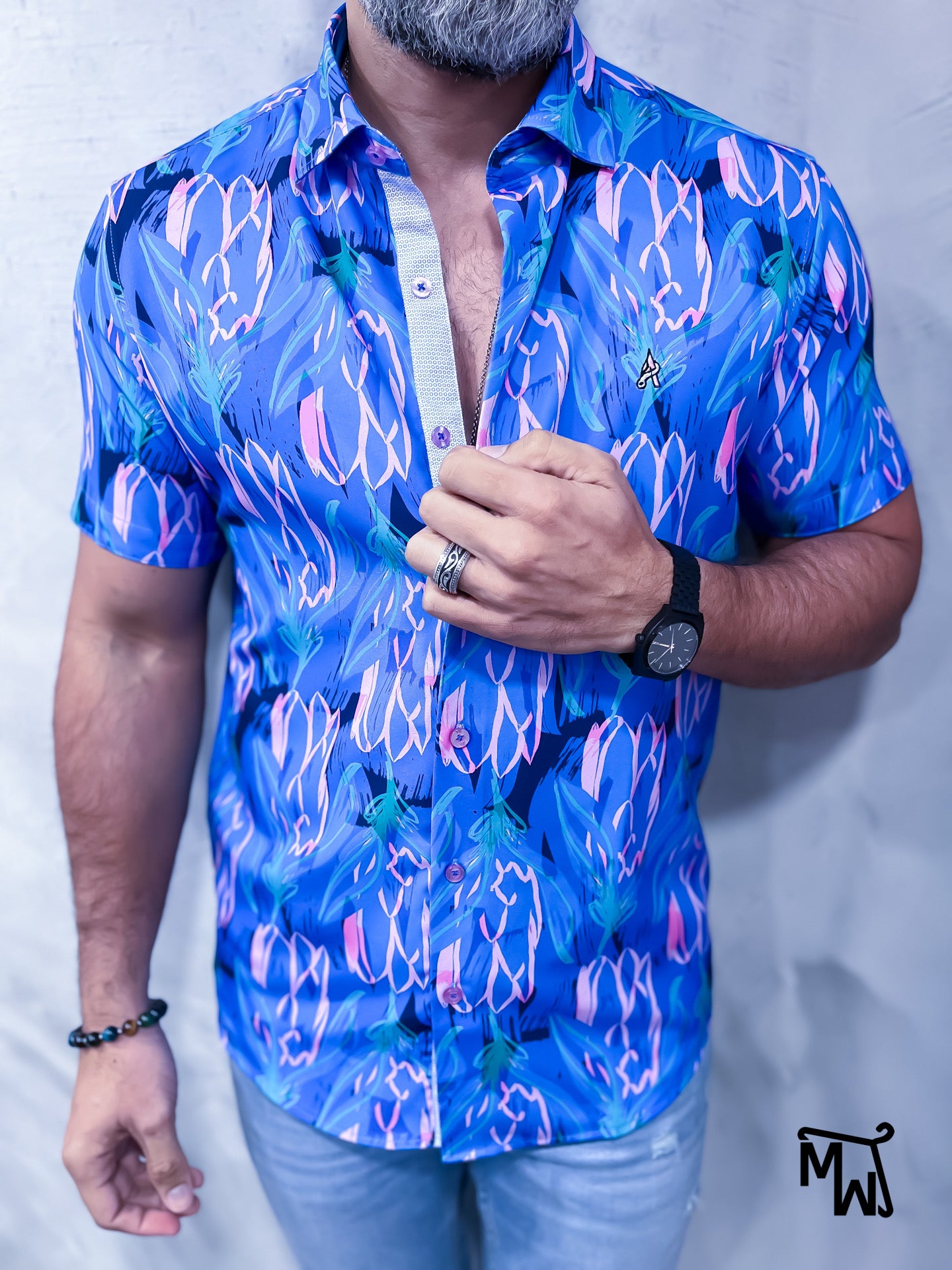 Camisa Manga Corta “Adore you” (Slim Fit)