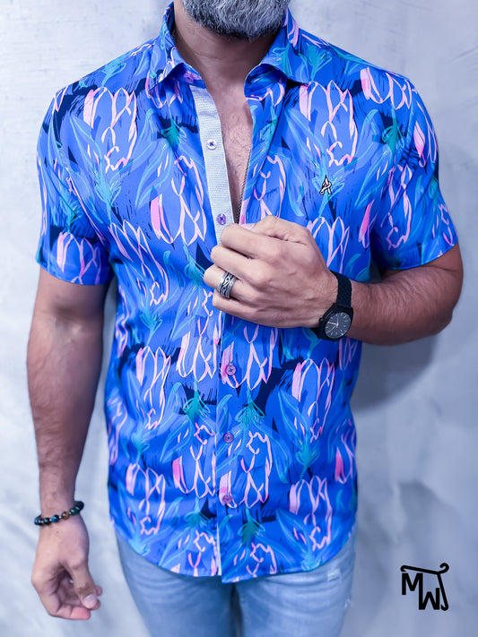 Camisa Manga Corta “Adore you” (Slim Fit)