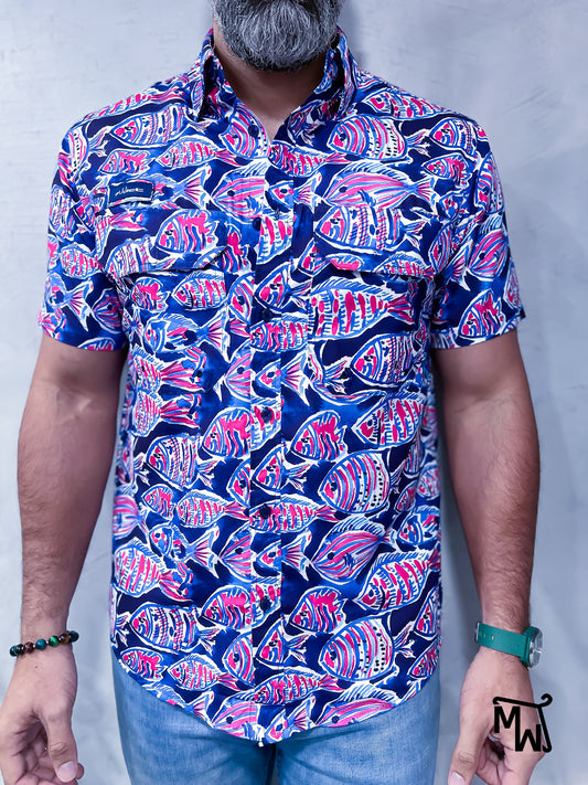 Camisa Performance “Blue Fish” (Normal Fit)