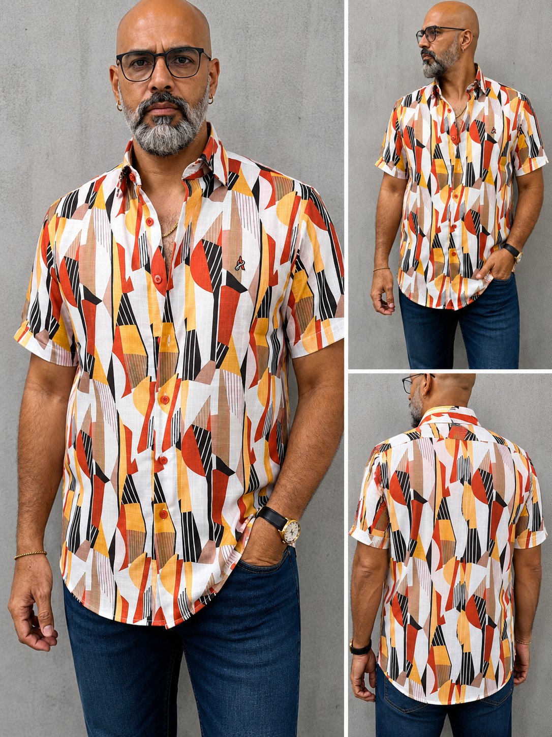 Camisa Manga Corta Hilo- “Coconut Paradise” (Normal Fit)