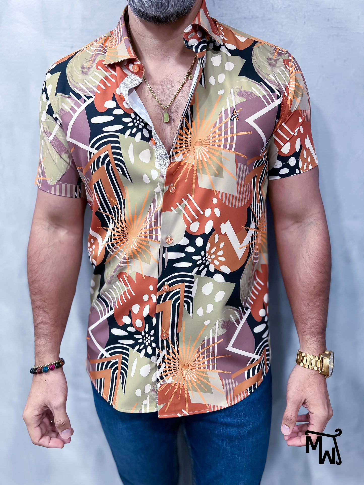 Camisa Manga Corta- “Hello, November” (Slim Fit)