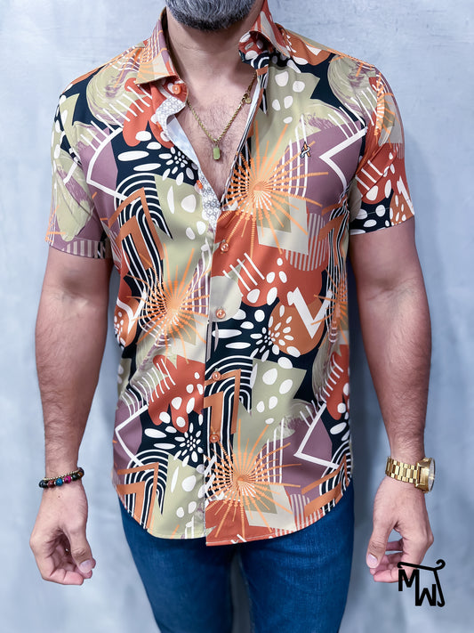 Camisa Manga Corta- “Hello, November” (Slim Fit)