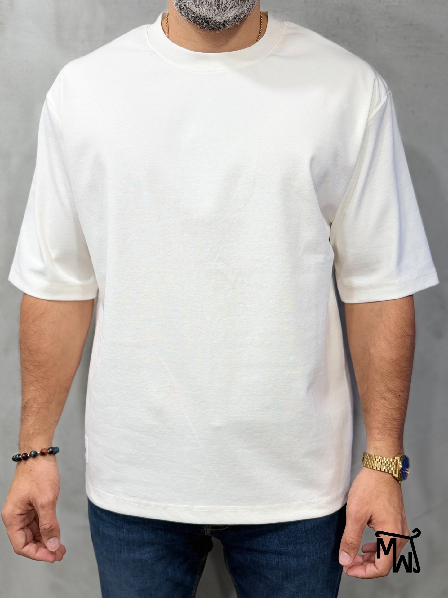 Addict T-shirt Oversized- WHITE