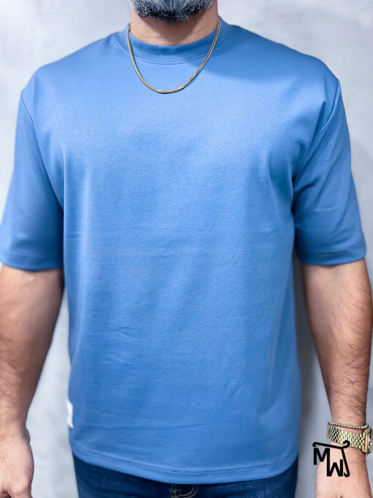 Addict T-shirt Oversized- BLUE