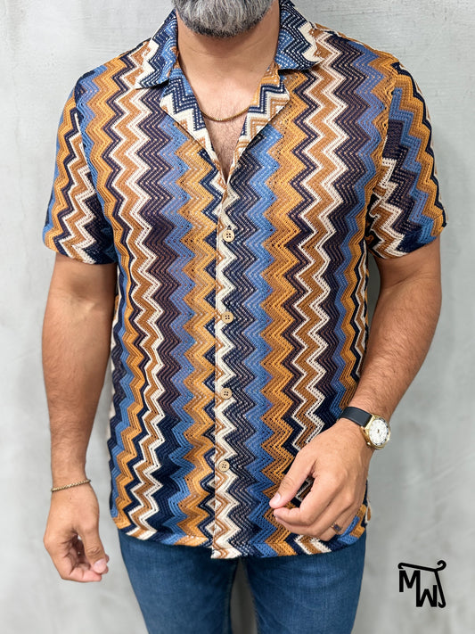 Camisa Manga Corta Crochet “Island Glow” (Normal FIT)