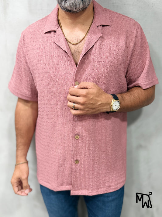 Camisa Manga Corta Crochet “Coastal Aura” (Normal FIT)