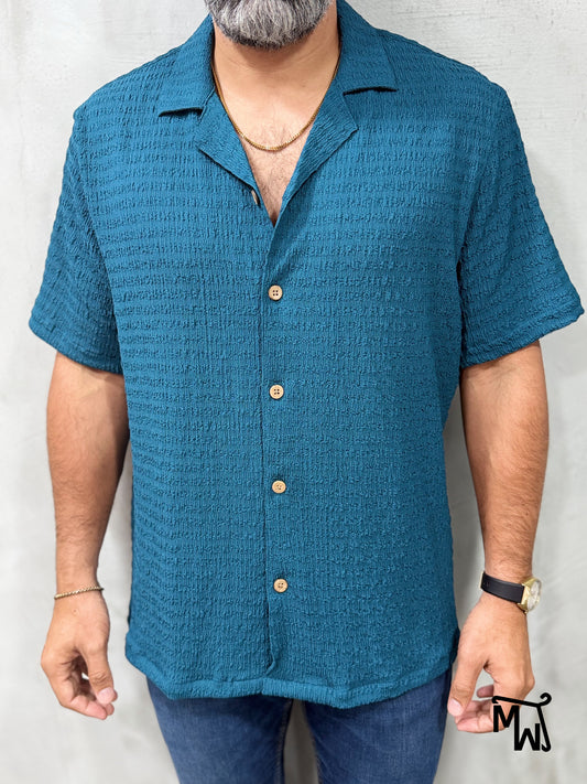 Camisa Manga Corta Crochet “Cloudy Coast” (Normal FIT)