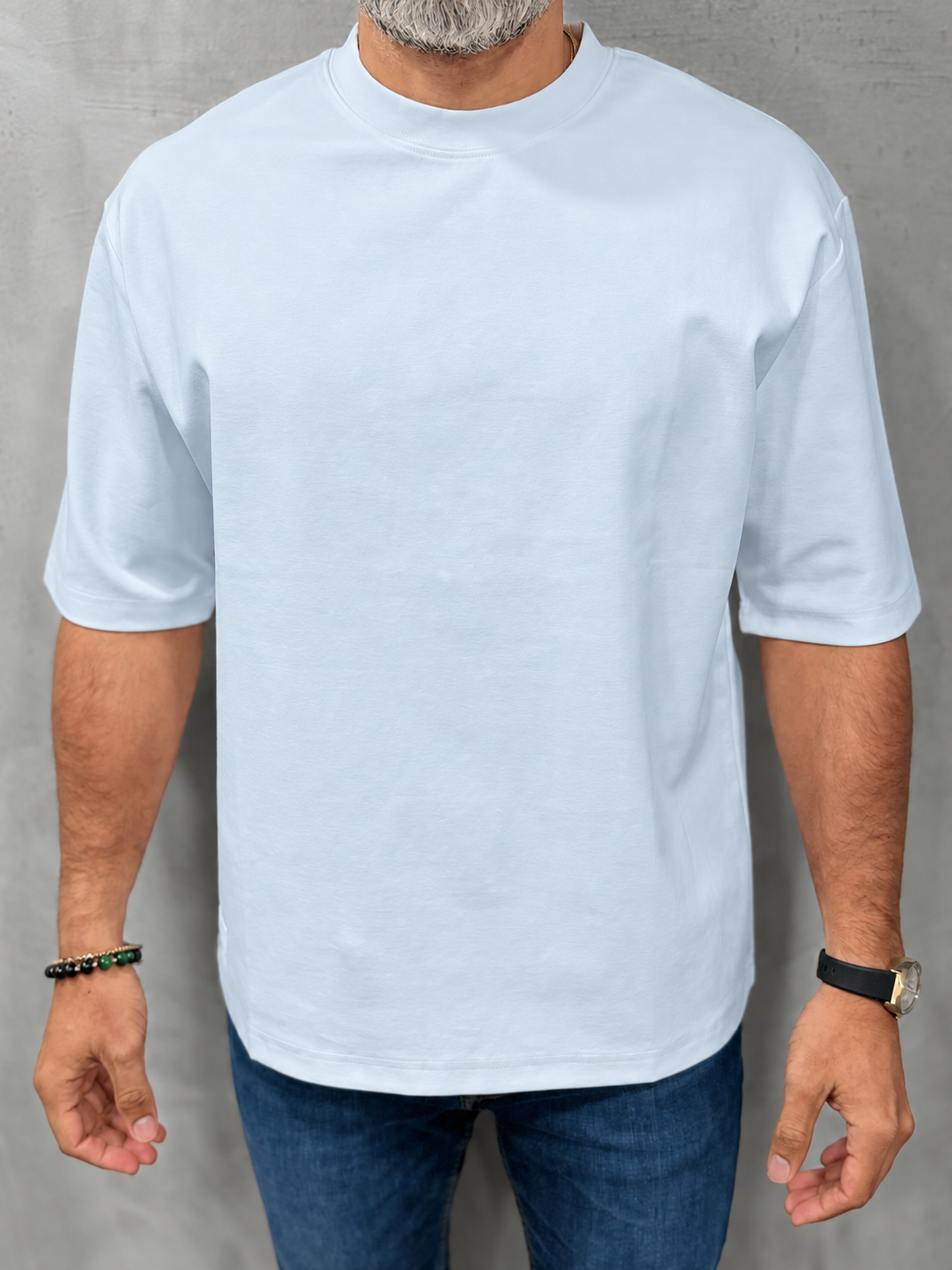 T-shirt Addict Essentials Oversized Baby Blue para hombre — MW Men's Boutique