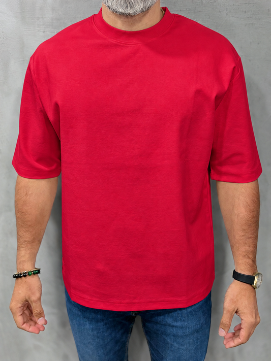T-shirt Addict Essentials Oversized Red para hombre - MW Closet PR