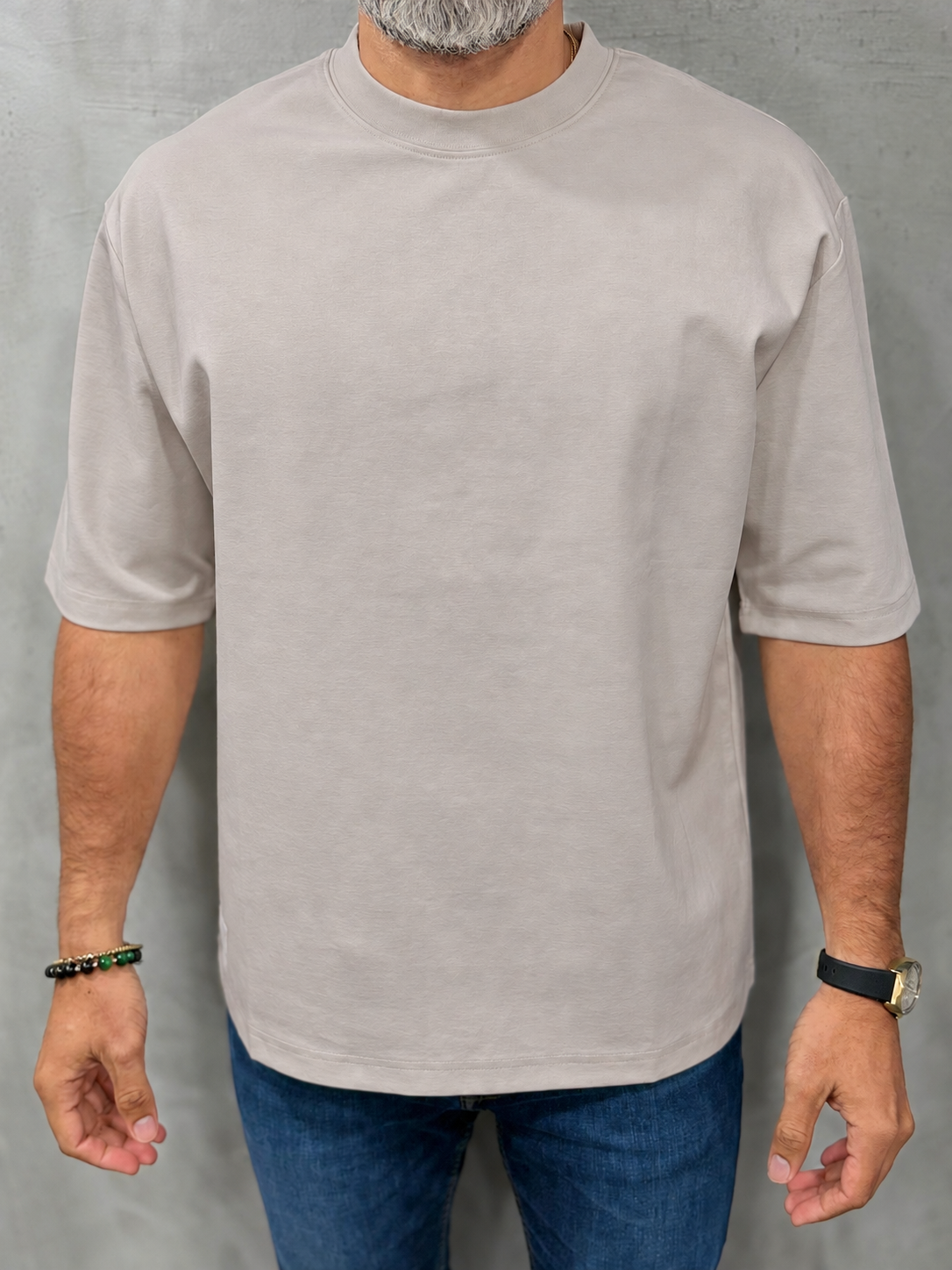 T-shirt Addict Essentials Oversized Stone para hombre — MW Men's Boutique